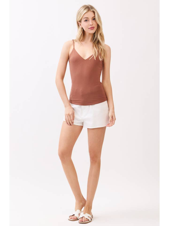 Final Touch - Wholesale Camisole - Women's - DOUBLE LAYERED V- NECK CAMI TOP - VT1613133