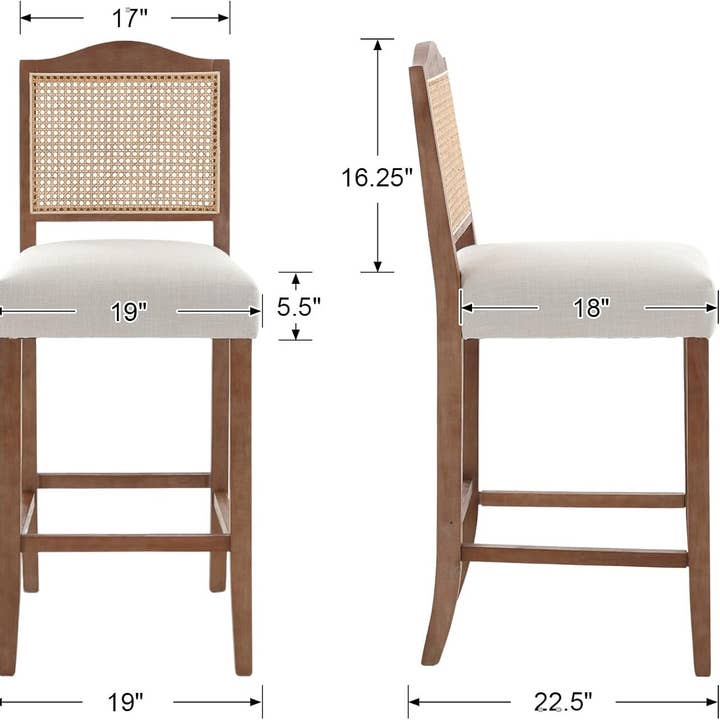 Counter Height Bar Stools Set 2 30 Inch Beige For Kitchen Island for wholesale on Faire1