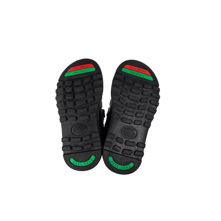 Nero CADE - Scarpe da scuola nere a tema spaziale (vestibilità ampia) in vendita all'ingrosso su Faire4