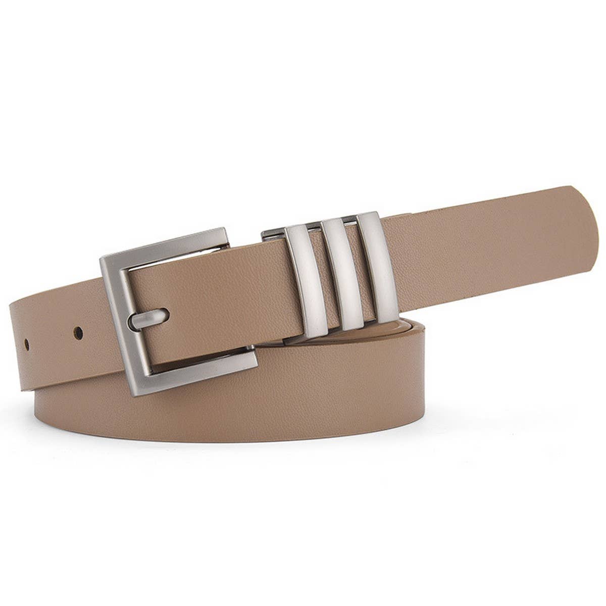 ACCITY - Wholesale Belt - Women's - MATTE KOREAN-STYLE METAL SQUARE BUCKLE BELT_CWASC058011