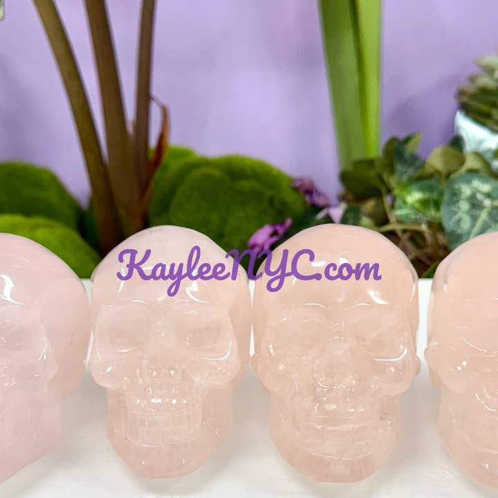 KayleeNYC - Wholesale Crystal Grid - Natural Rose Quartz Skull Crystal Healing2