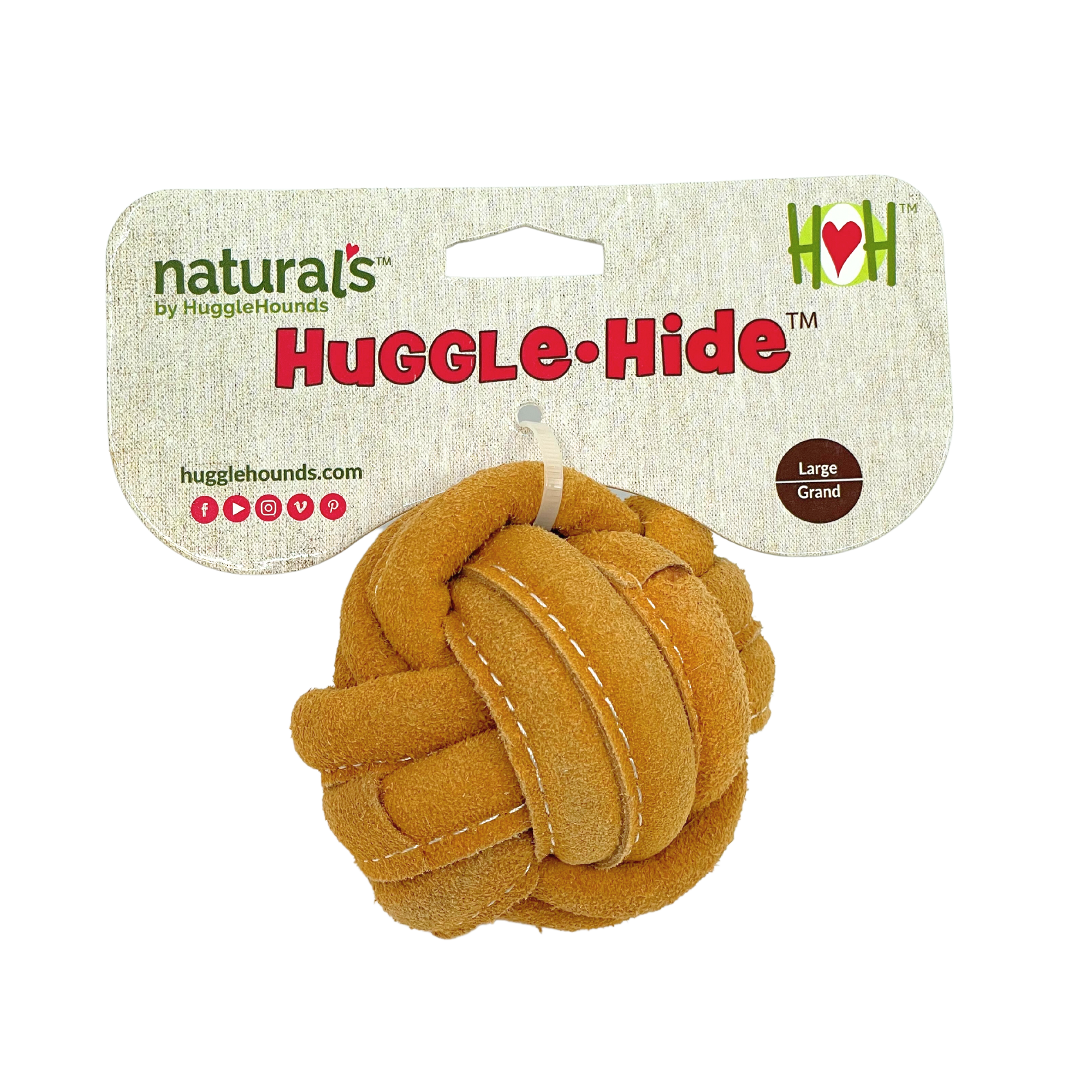 HuggleGroup - Wholesale Touwspeeltje - Hond - Huggle-Hide® natuurlijk leren bal voor honden4