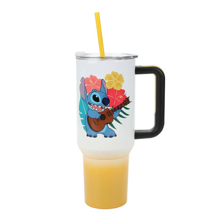 Disney Stitch Luau 40 oz. Stainless Steel Tumbler for wholesale by Bioworld Merchandising