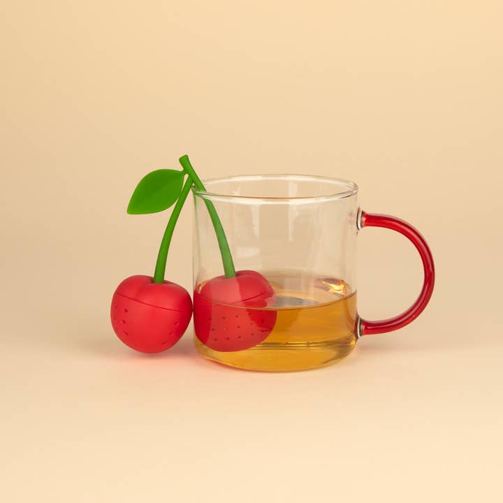 Balvi - Wholesale Tea Strainer/Infuser - Cherry red double tea infuser silicone7