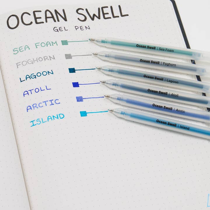 Cognitive Surplus - Wholesale Pen - Ocean Swell Gel Pens Pack (Case of 6)1