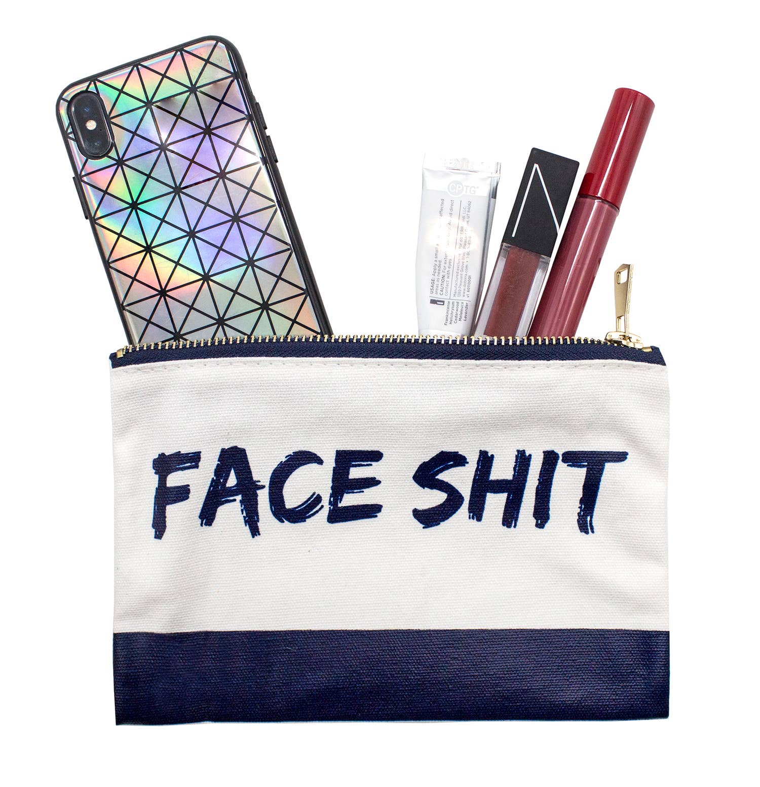 Fennco Styles – Engroshandel Kosmetiktaske – Sjov bomuld lærred rejse kosmetik makeup taske1