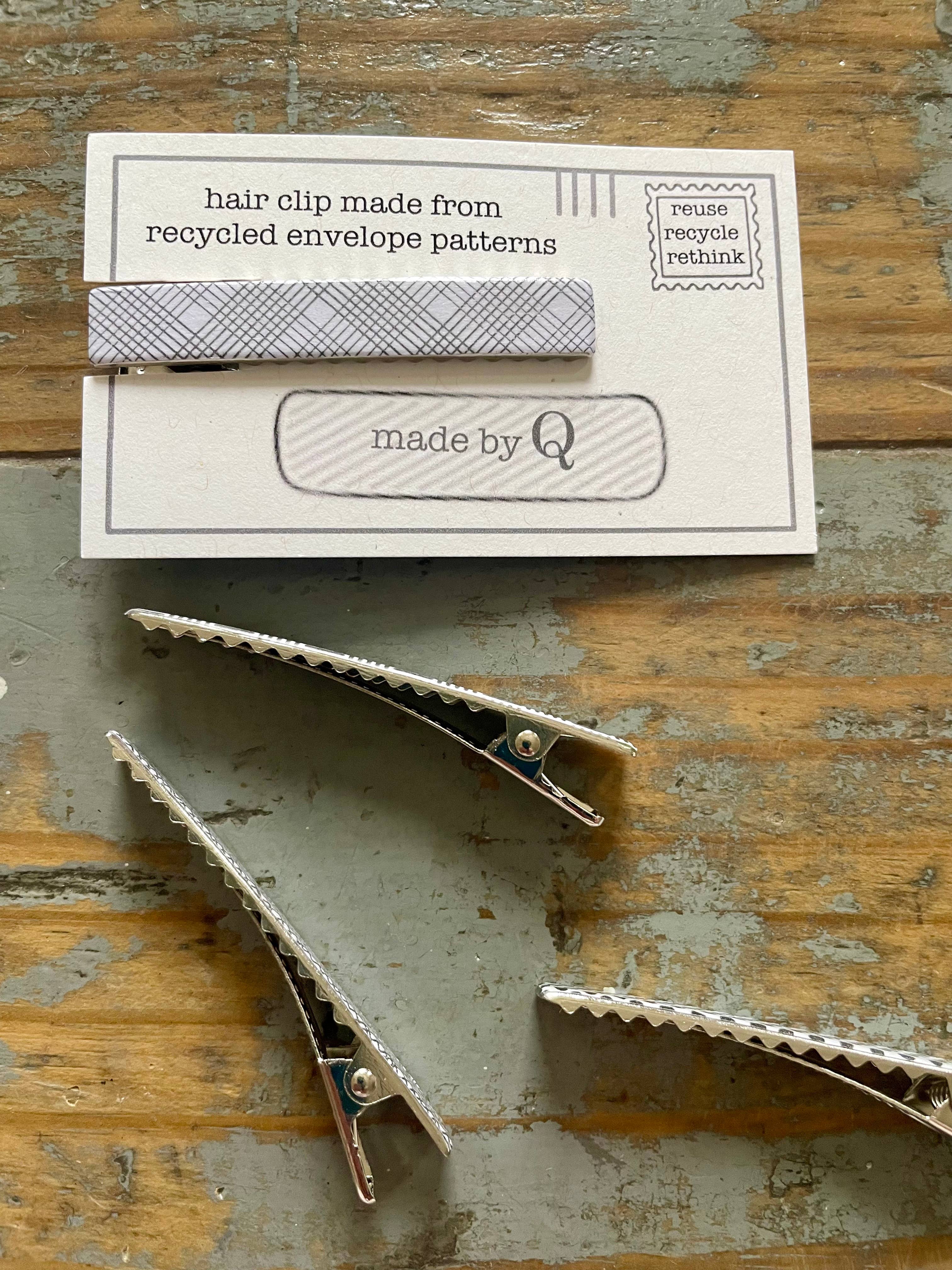 made by Q - Venta al por mayor Horquilla para el pelo - Mujer - Pinza para el cabello con diseño de sobres reciclados5