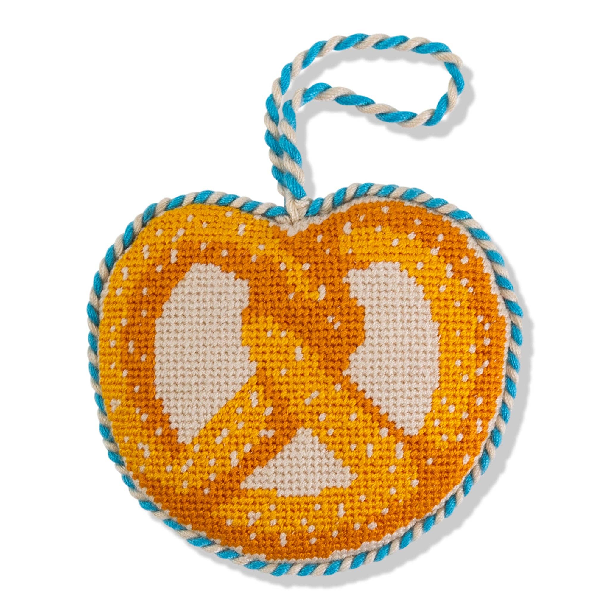 Furbish Studio - Wholesale Ornament - Needlepoint Icon Ornament - Pretzel1