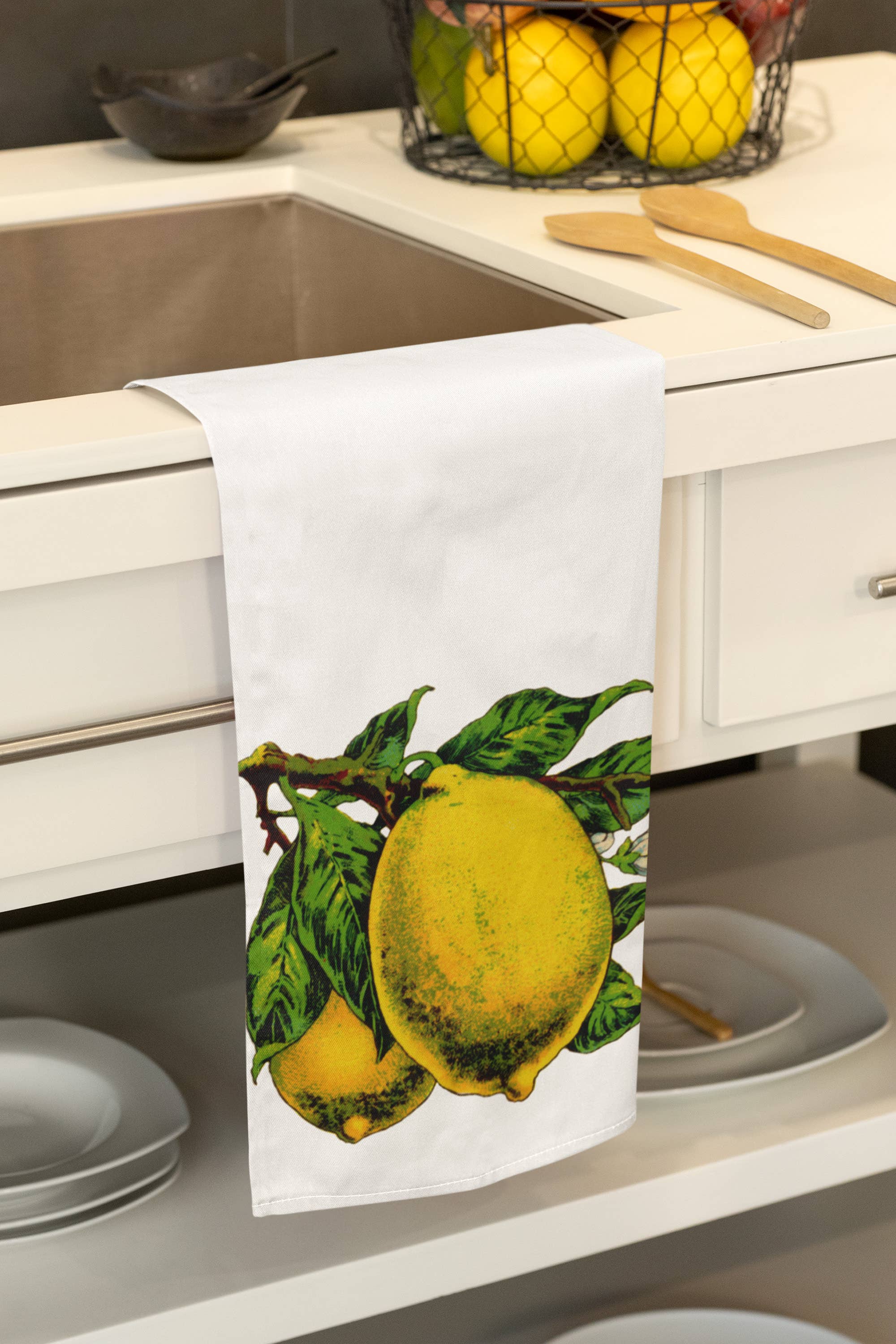 Acme. Baby Co. LLC - Vente Torchons - Torchon de cuisine rétro biologique Fresh Lemons5