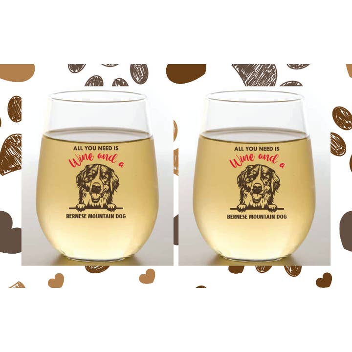 Wine-Oh! - Wholesale Wine Glass - DOG BREED COLLECTION Shatterproof Wine Glasses