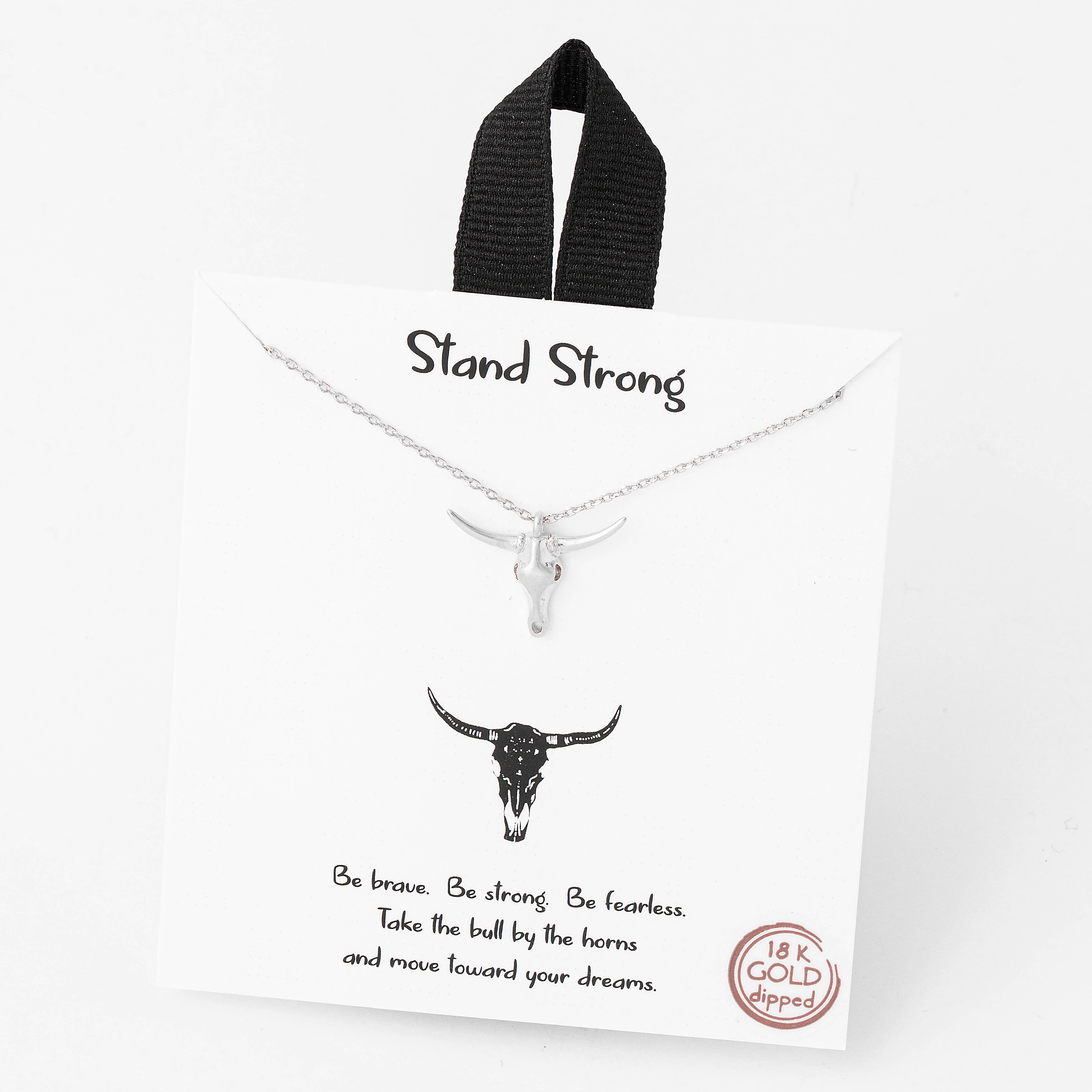 Fame Accessories - Wholesale Pendant/Charm Necklace - Long Horn Pendant Necklace2