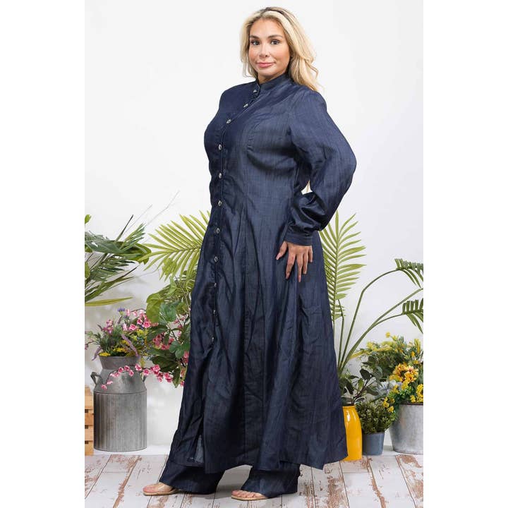 Plus Size Denim Two Pc Set for wholesale on Faire5