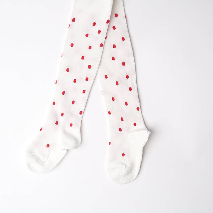 Dotty Dungarees – wholesale Tights – Kids – Dotty Tights - Red Spot