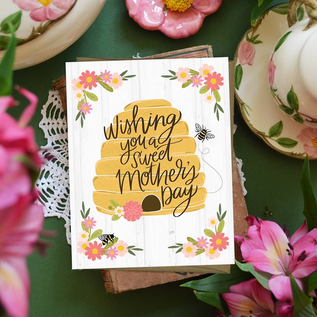 Pen & Paint - Wholesale Mother's Day Card - Wishing you a sweet Mother's Day, Beehive Happy Mother's Day1