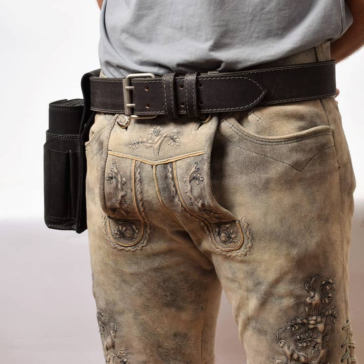 Menzo 3050 Professional Waiter's Belt (Width 5cm) Buffalo Leather / Black for wholesale on Faire8