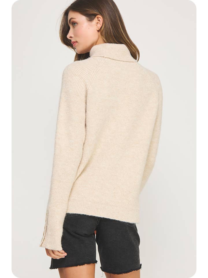 Strut & Bolt - Wholesale Tunic Sweater - Women's - Button Sleeve Turtle Neck Sweater16