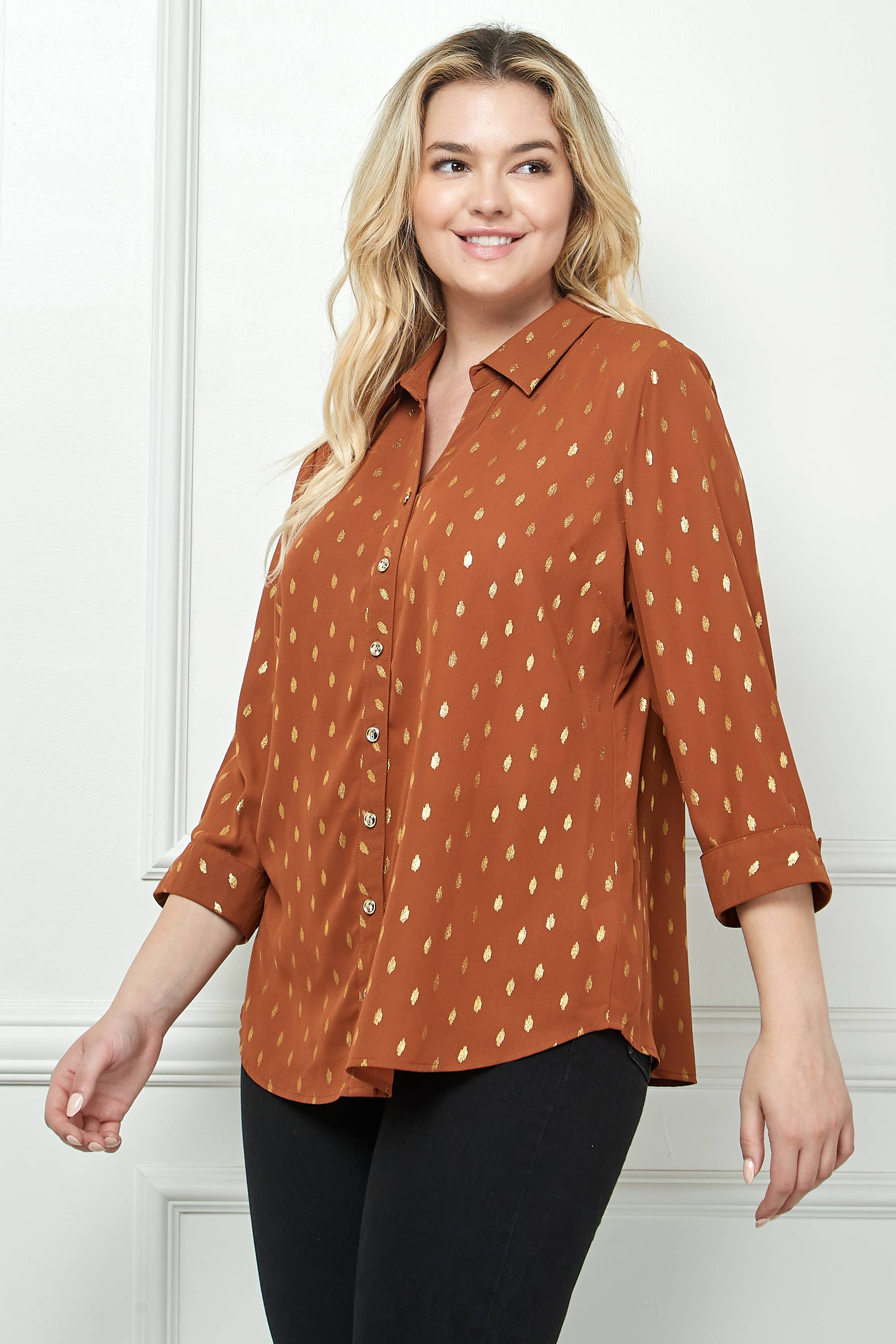 Winslow Collection - Vente Chemise à col boutonné – femme - CHEMISE BOUTONNÉE À COL JOHNNY GRANDE TAILLE G2214100FX6