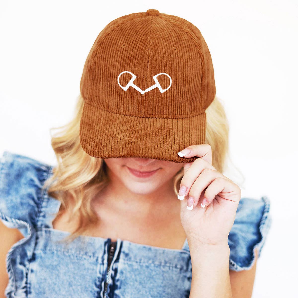 Viv&Lou - Wholesale Baseball Cap - Women's - Horse Bit Corduroy Cap2