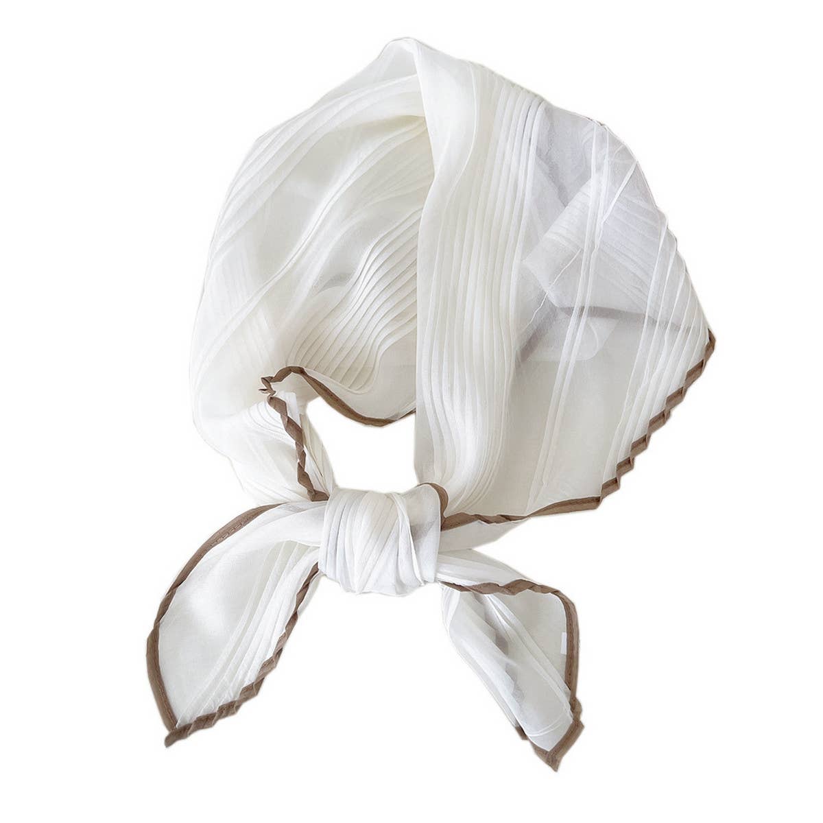 ACCITY - Wholesale Scarf - Women's - 60cm Pleated Sheer Square Scarf for Women_CWASC084910