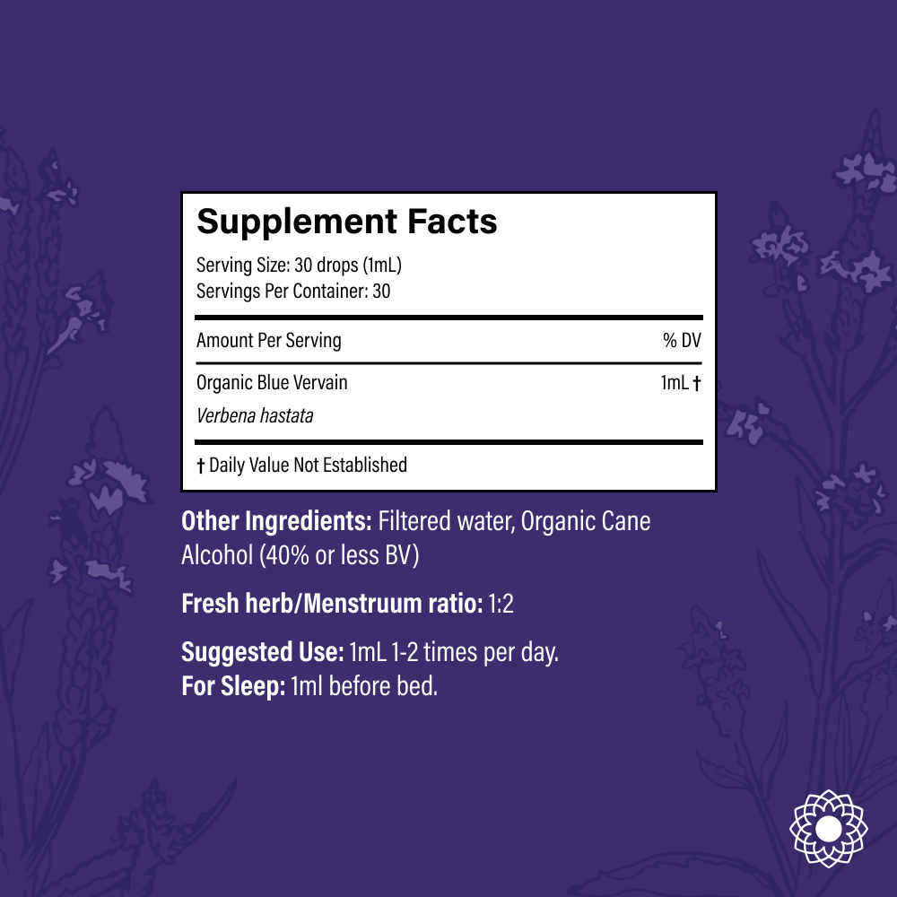 Portland Ashwagandha Farm - Vendita all'ingrosso Tinture - Blue Vervain - Tintura spagyrica fresca2