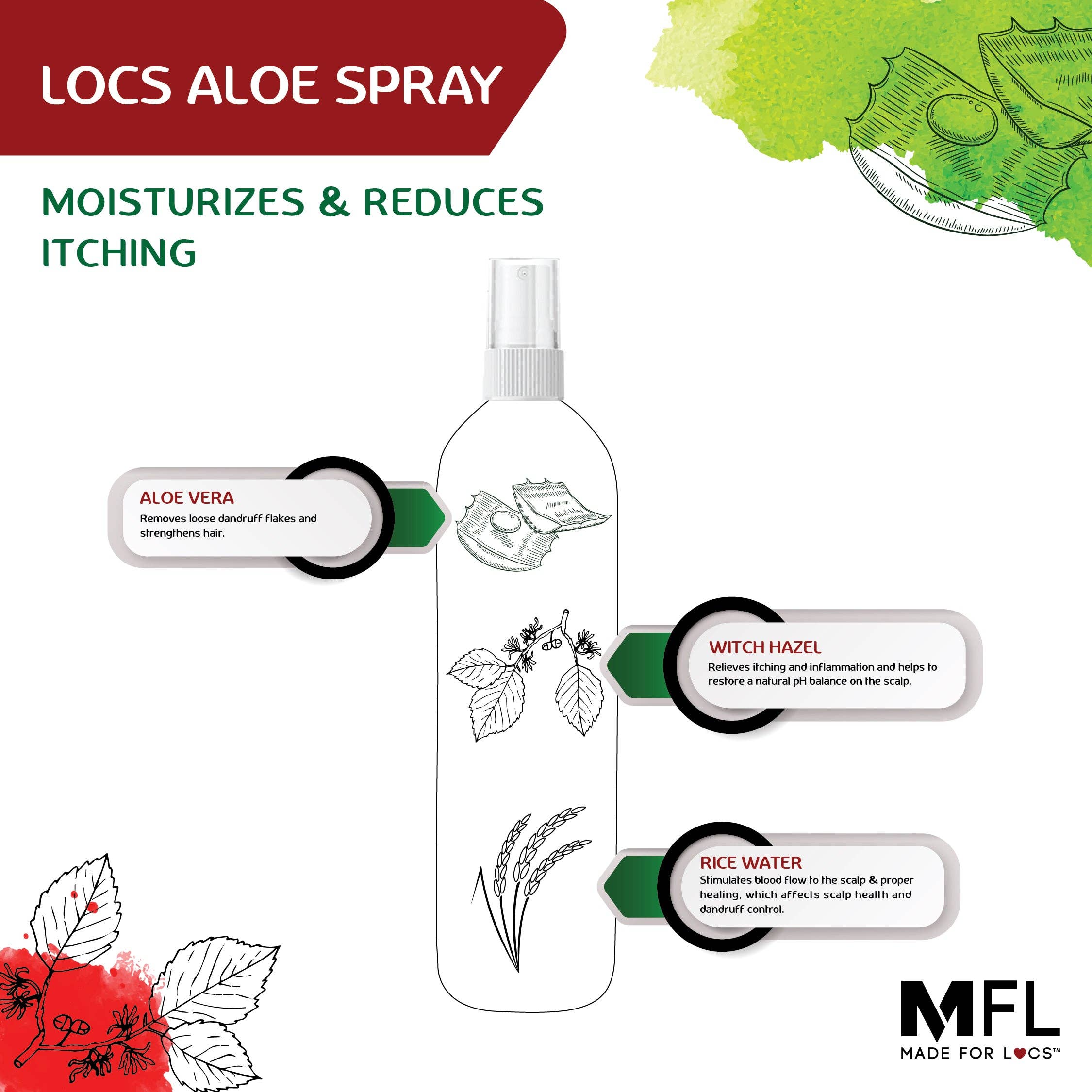 Made For Locs - Wholesale Hair Spray - Locs Vegan Aloe Refresher Spray | 8 oz4