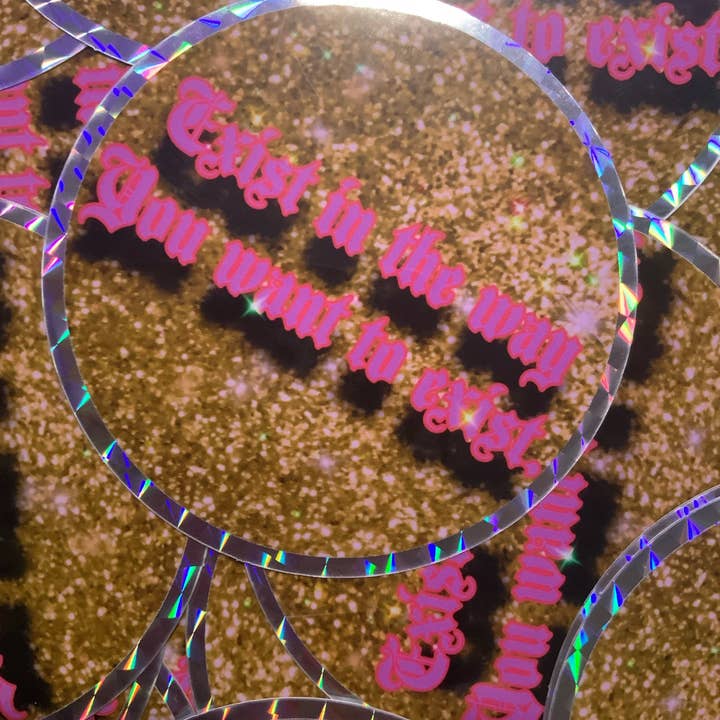 Sticker Gold and Pink Motivational for wholesale by Reba Jam Art Shop