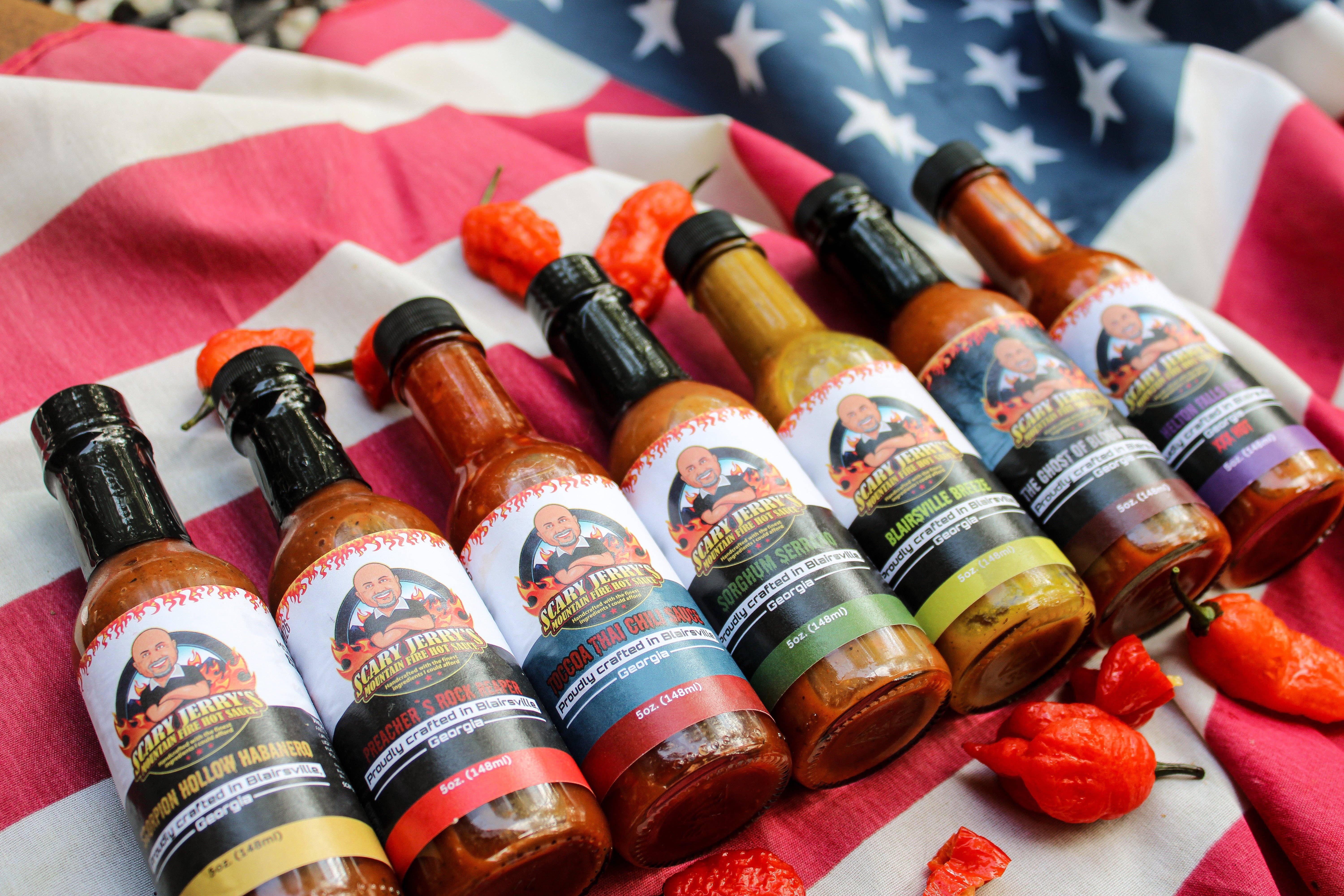 Scary Jerry's Mountain Fire Hot Sauce - Wholesale Hot Sauce - Three Bottle Gift Set4
