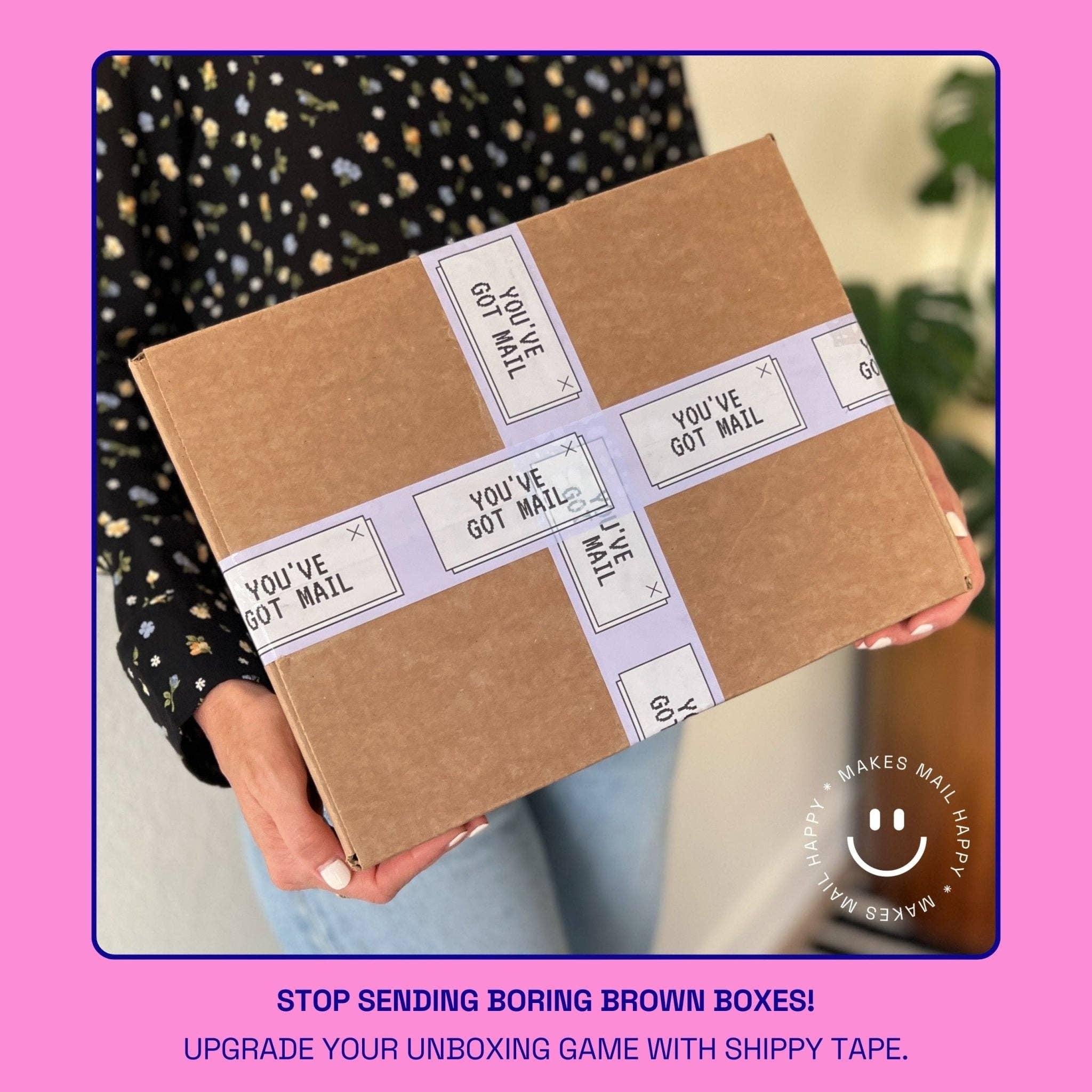 Shippy Tape - Wholesale Tape - You've Got Mail Shipping Tape - Purple/White1