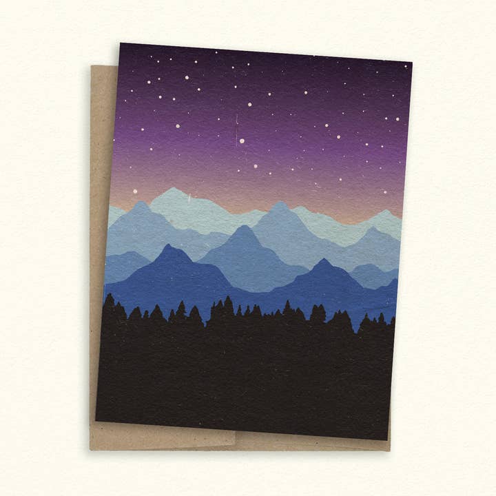 Tarjeta de Felicitación Montañas Luminosas para venta al por mayor de SheeleyCo