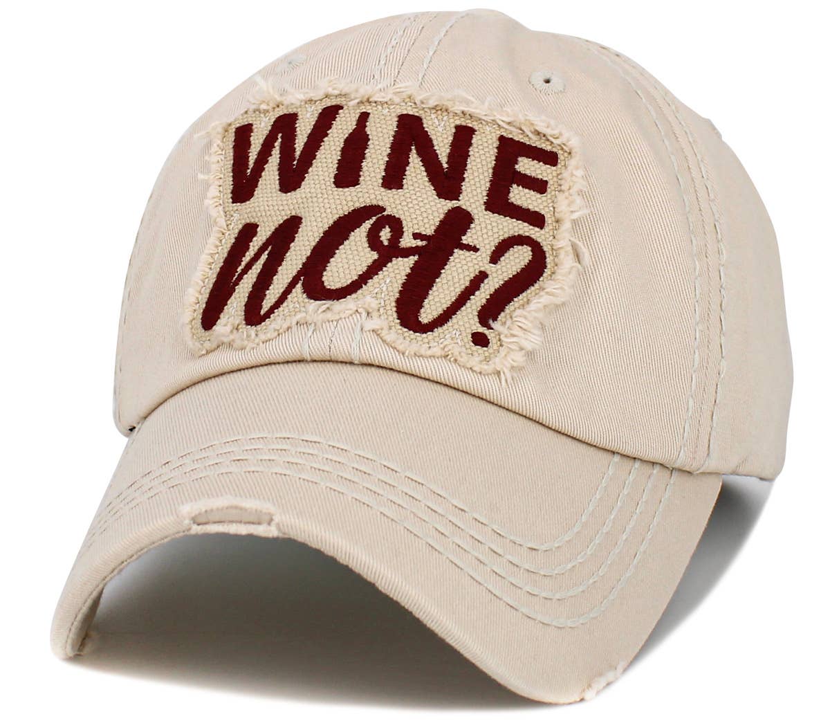 KBETHOS - Wholesale Baseball Cap - Women's - Wine Not Washed Vintage Ballcap7