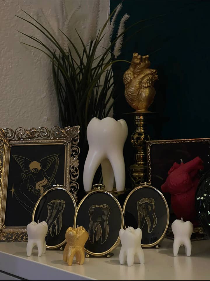 Mini Tooth Candle for wholesale by Midnight Studio LA