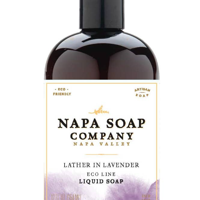 Liquid Soap - Lather in Lavender for wholesale by Napa Soap Company