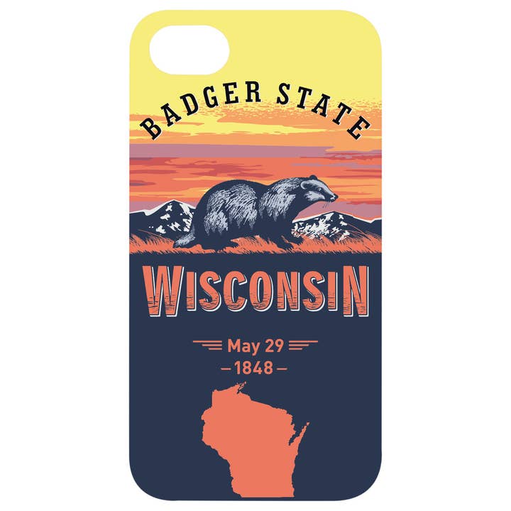 Madeira de rosa revestida de branco - impressão em cores UV do estado de Wisconsin por atacado de OTTO CASE