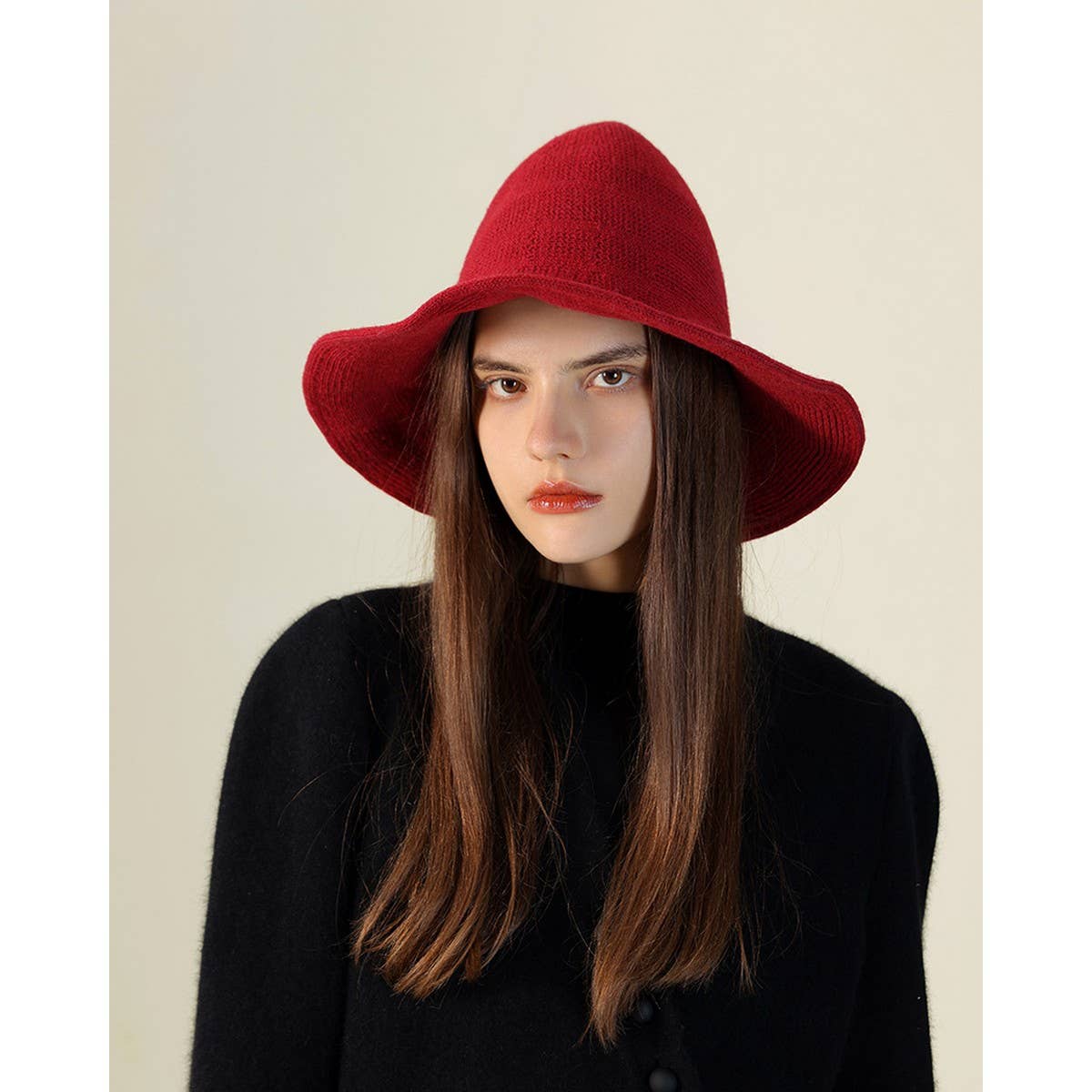 NINEXIS - Wholesale Boater Hat - Women's - CWAH1676_Regular Foldable Knitted Halloween Witch Hat14