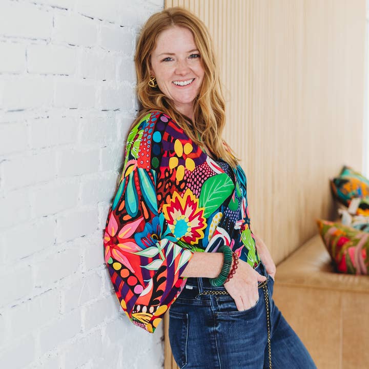 Fiesta Floral Short Kimono for wholesale by Winton and Waits