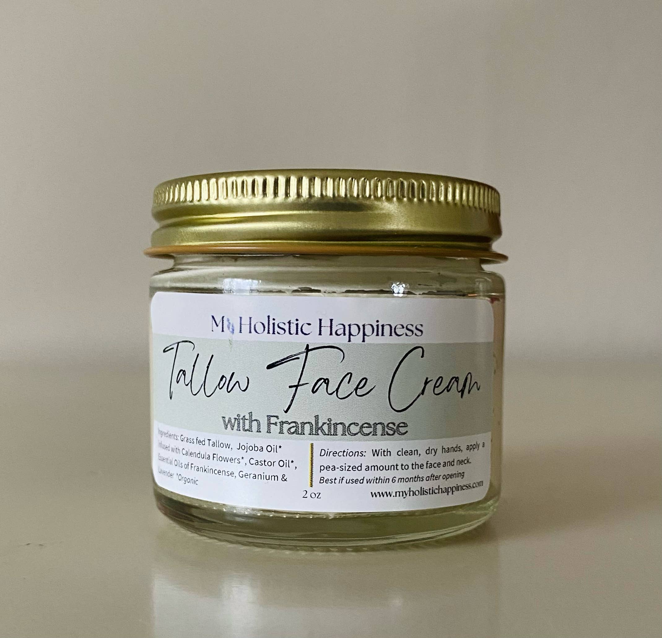 My Holistic Happiness - Wholesale Anti-Aging Moisturizer - Tallow Frankincense Face Cream | Anti-Aging Face Cream