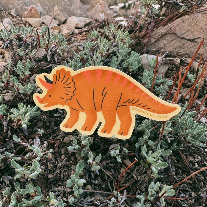 Goodnight Pine - Wholesale Sticker - Triceratops Sticker1