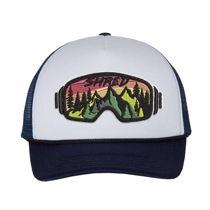 Sombrero de camionero Shred Patch para niños, esquí y snowboard para venta al por mayor de Spruce Seed
