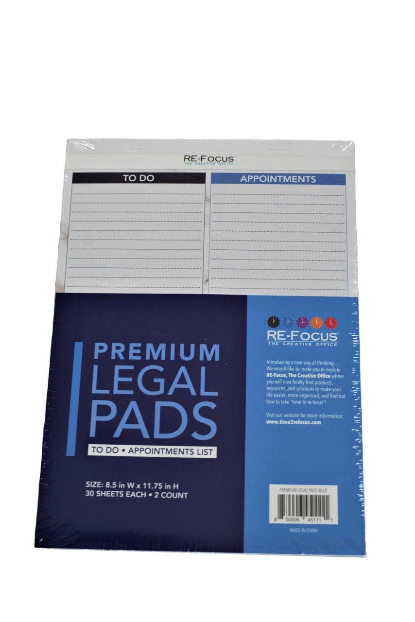 RE-FOCUS THE CREATIVE OFFICE - Wholesale Notepad - Legal Pads with Appointment and To-Do List Columns0
