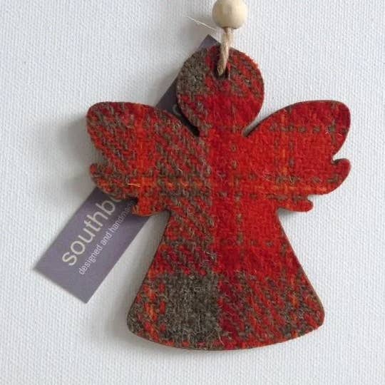 Harris Tweed Christmas Angel decoration for wholesale by Southbeach Design