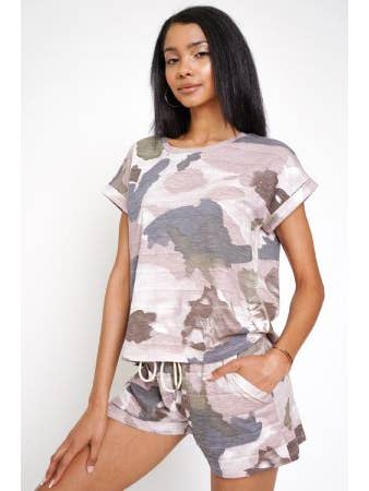 Mystree - Wholesale T-Shirt - Women's - 19132 Camo Print Top3