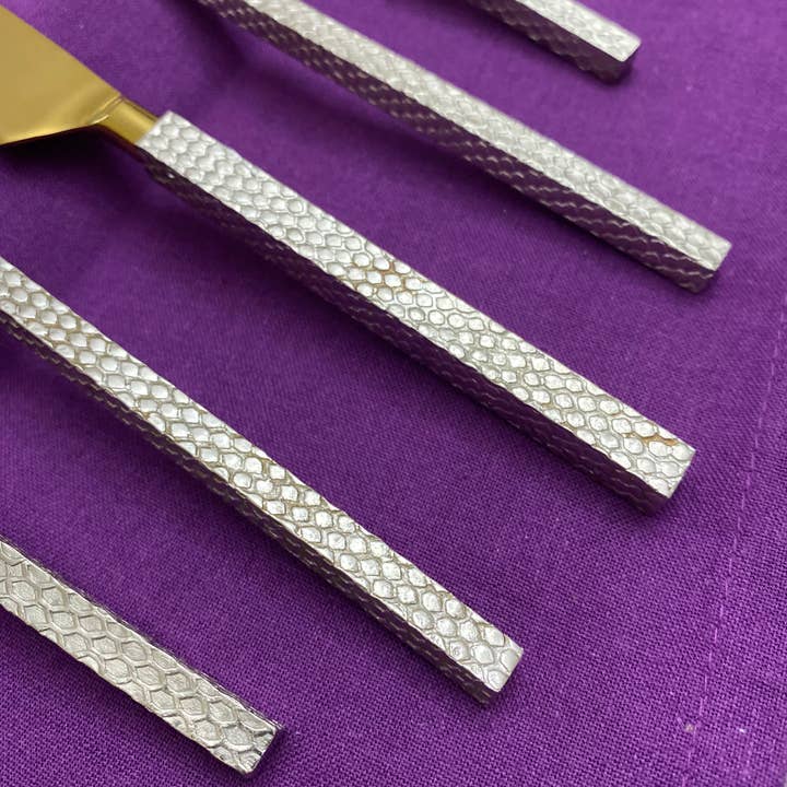 Vibhsa - Vente Set de couverts - Vibhsa Lot de 20 couverts en acier doré1