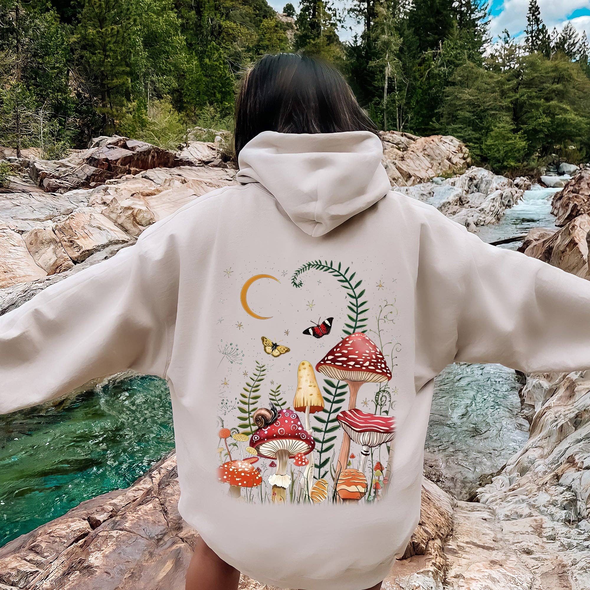 Refinery Number One LLC - Wholesale Hoodie - Women's - Mystical Mushroom Forest Hoodie5
