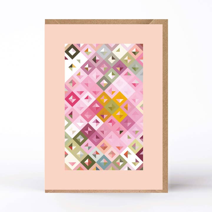 20353 Biglietto d'auguri Armonia / geometrico 3 / rosa per la vendita all'ingrosso da parte di SIMPLY PAPER LOVE