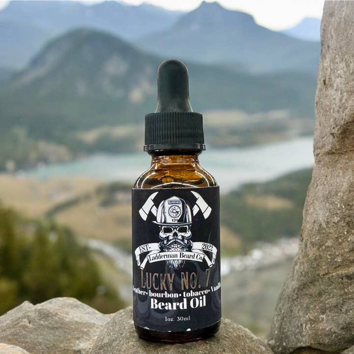 Lucky No. 7 baardolie voor wholesale door Ladderman Beard Co.