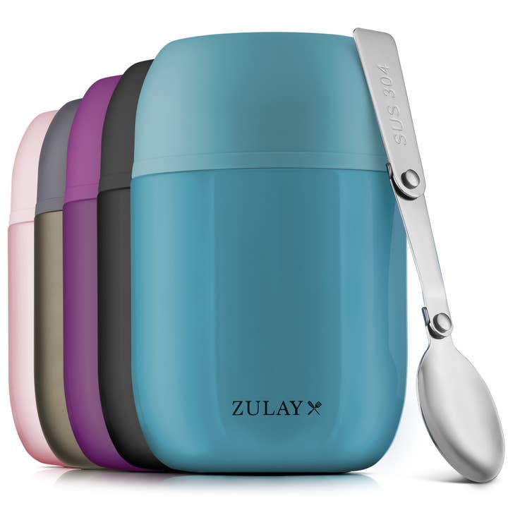 Zulay Kitchen - Wholesale Food Storage Container - 16oz Vacuum Insulated Food Jar Stainless Steel Lunch Jar16