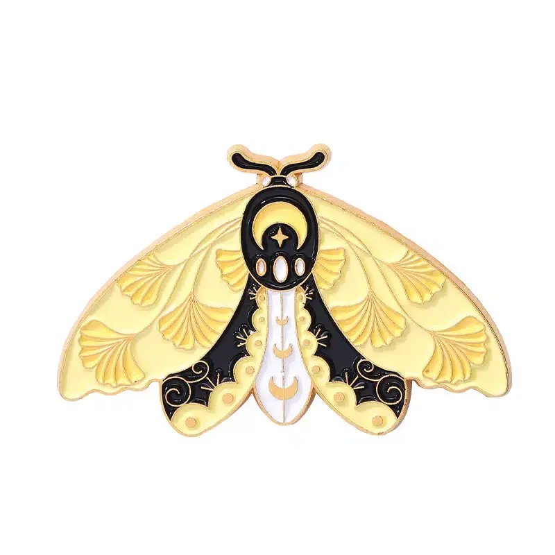 Magnifique Hearts - Wholesale Lapel Pin/Button - Floral Moth Butterfly Enamel Pins - Beautiful brooch pins0