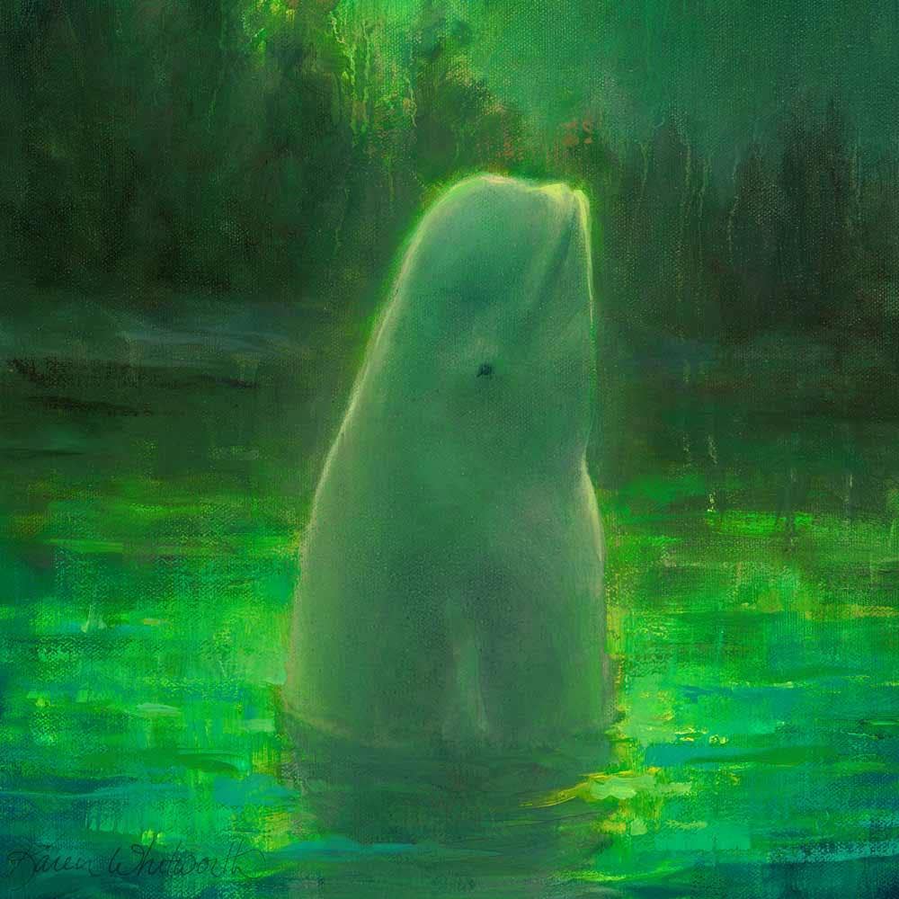 Whitworth Gallery - Wholesale Art Print - Northern Lights and Beluga Whale Wall Art Prints1