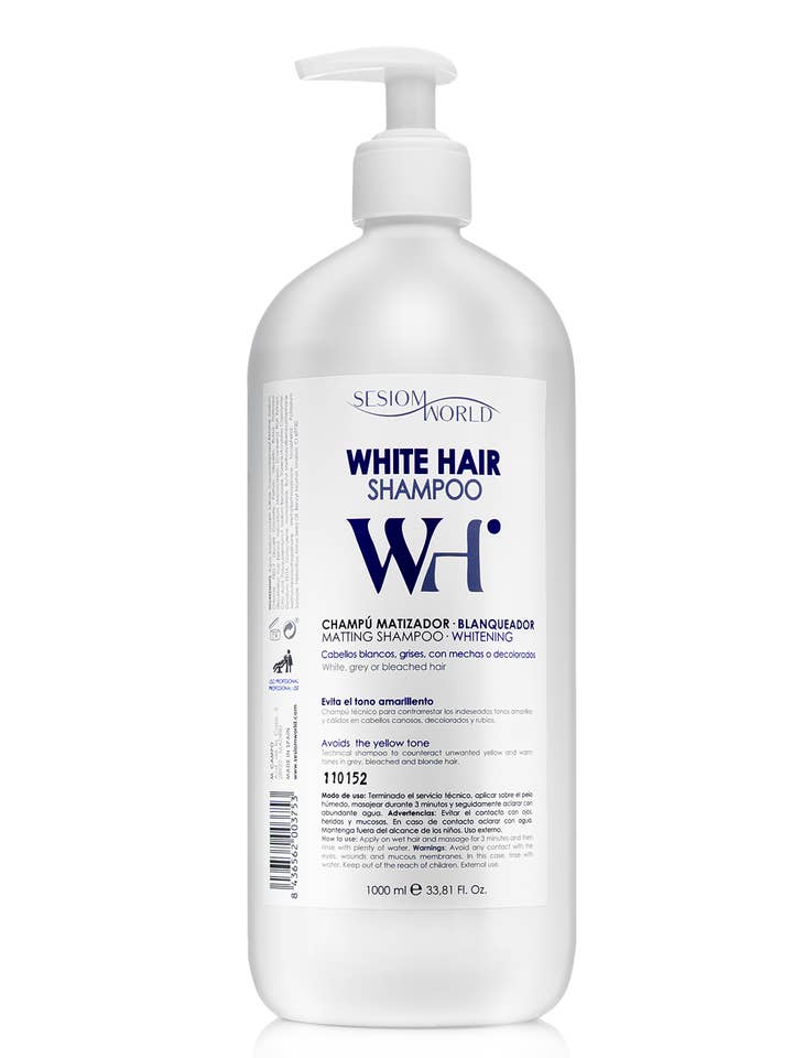 Shampoo clareador Silver WH branco cabine litro por atacado de sesioMWorld - M·O·I Professional