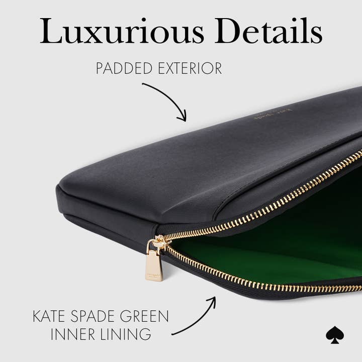 kate spade new york Laptop Sleeve 16" Black Saffiano for wholesale on Faire